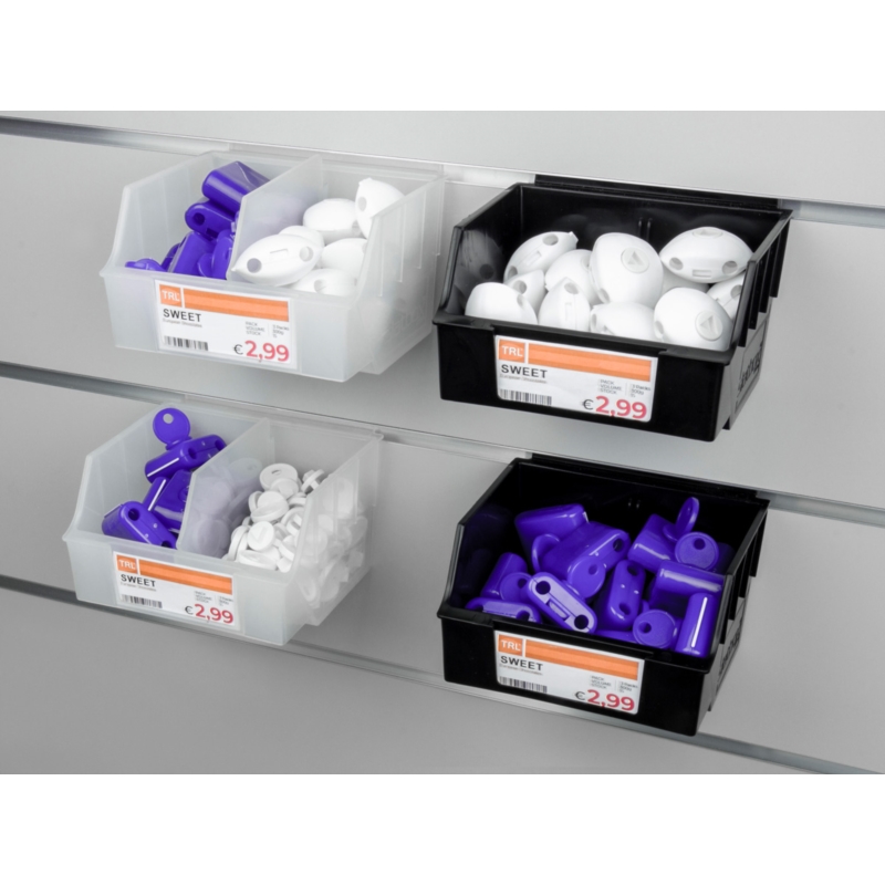 Spacewall-Ladenwände - Körbe und Behälter - Ladenbau