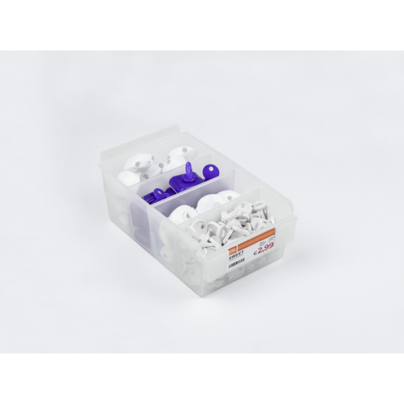 Spacewall-Ladenwände - Körbe und Behälter - Ladenbau