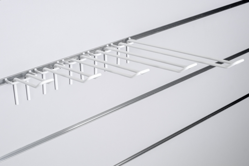 Ladenpaneele SPACEWALL -Weiße Haken- Ladeneinrichtung