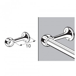 Rohr- und Kugelsystem " Wandhalterungen FI25 " Shop-Zubehör