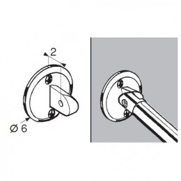 Rohr- und Kugelsystem " Fi25 Wandhalterungen " Shop-Zubehör