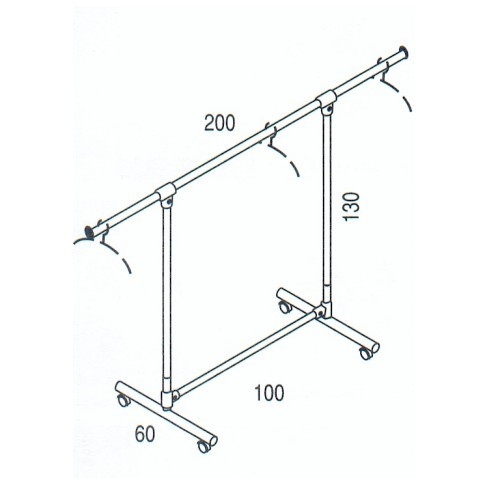 Rohr- und Kugelsystem " Ladenbügel FI25 " Ladenzubehör