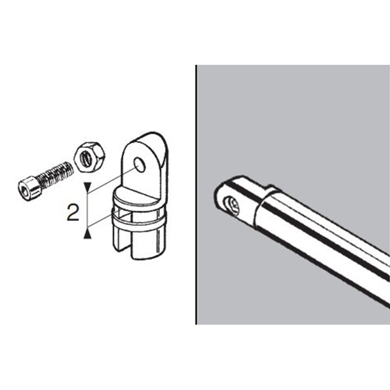 Rohr- und Kugelsystem " Griffverbinder FI32 " Shop-Zubehör