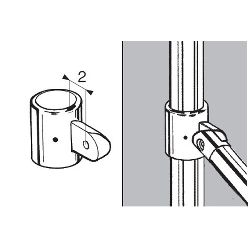 Rohr- und Kugelsystem " Rohrhalter FI32 " Shop-Zubehör
