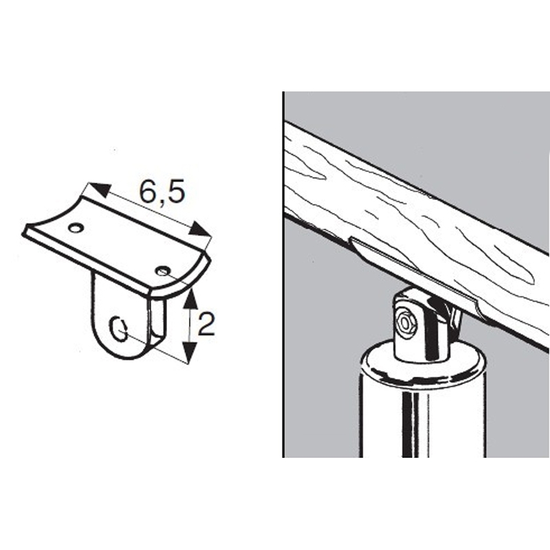 Rohr- und Kugelsystem " Rohrhalter FI32 " Shop-Zubehör