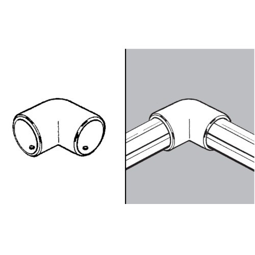Rohr- und Kugelsystem " Eckstangen FI32 " Shop-Zubehör