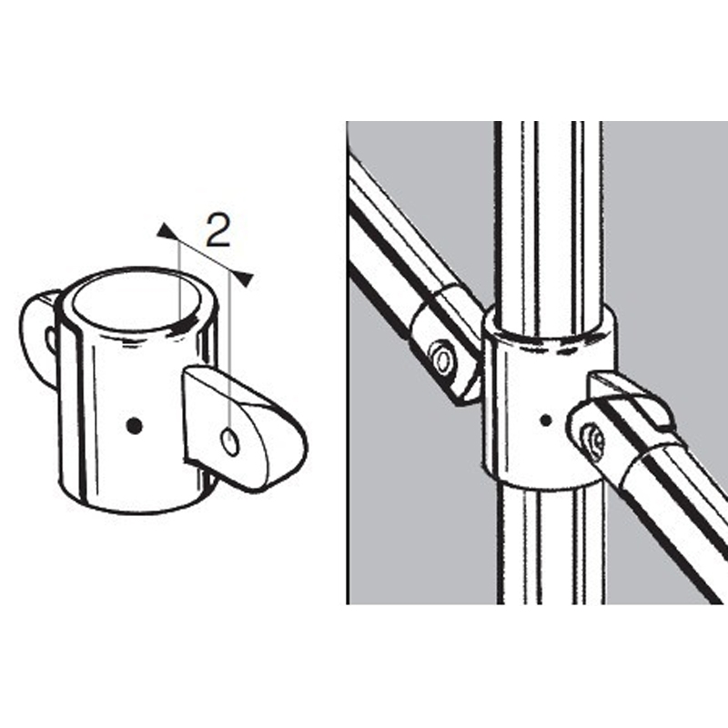Rohr- und Kugelsystem " Rohrhalter FI50 " Shop-Zubehör