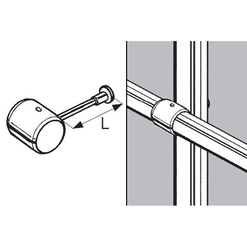 Rohr- und Kugelsystem " Griffstangen fi 16 " Shop-Zubehör