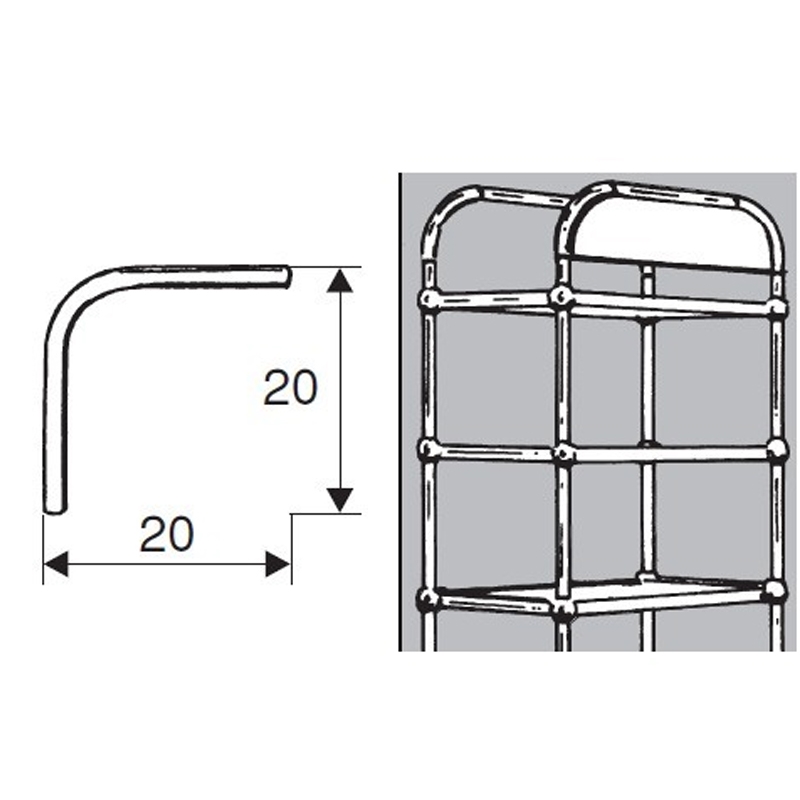 Rohr- und Kugelsystem " Pleuelstange fi16 " Shop-Zubehör