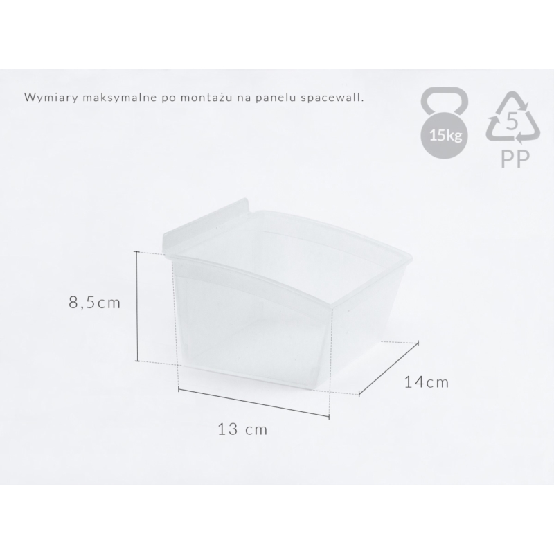 Spacewall-Ladenwände - Körbe und Behälter - Ladenbau