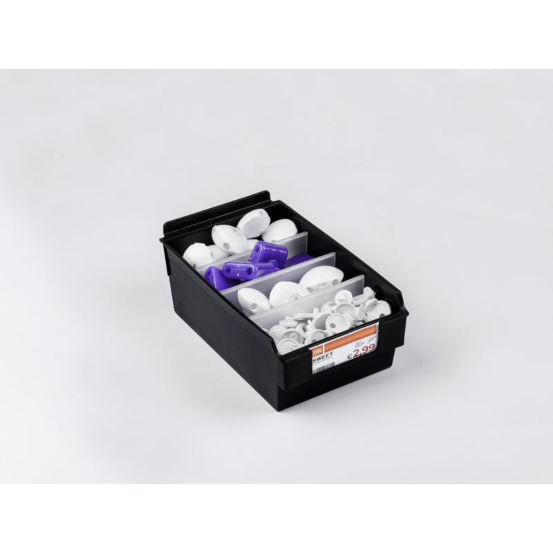 Spacewall-Ladenwände - Körbe und Behälter - Ladenbau