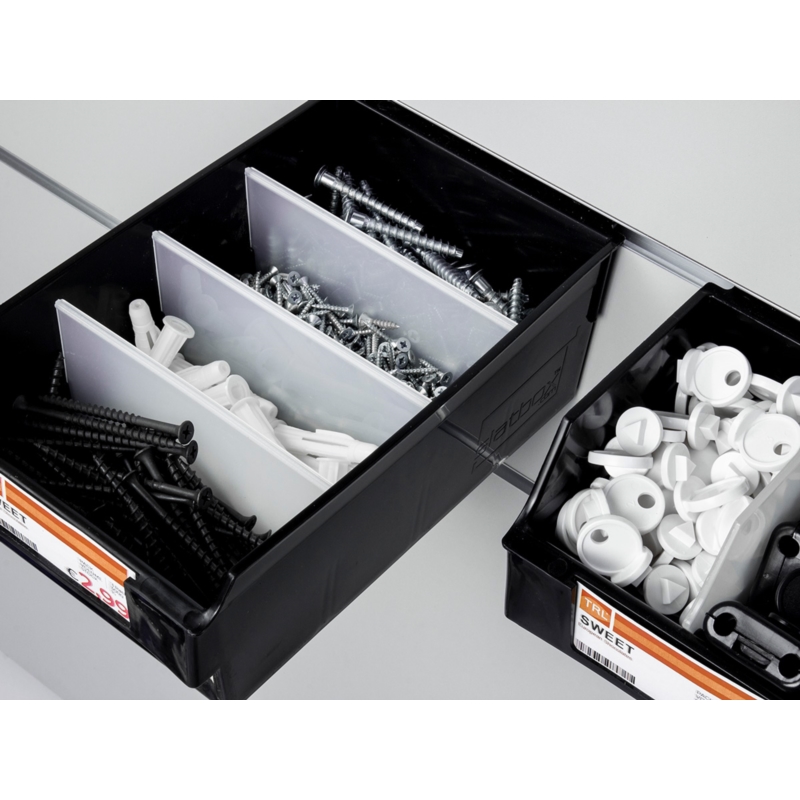 Spacewall-Ladenwände - Körbe und Behälter - Ladenbau