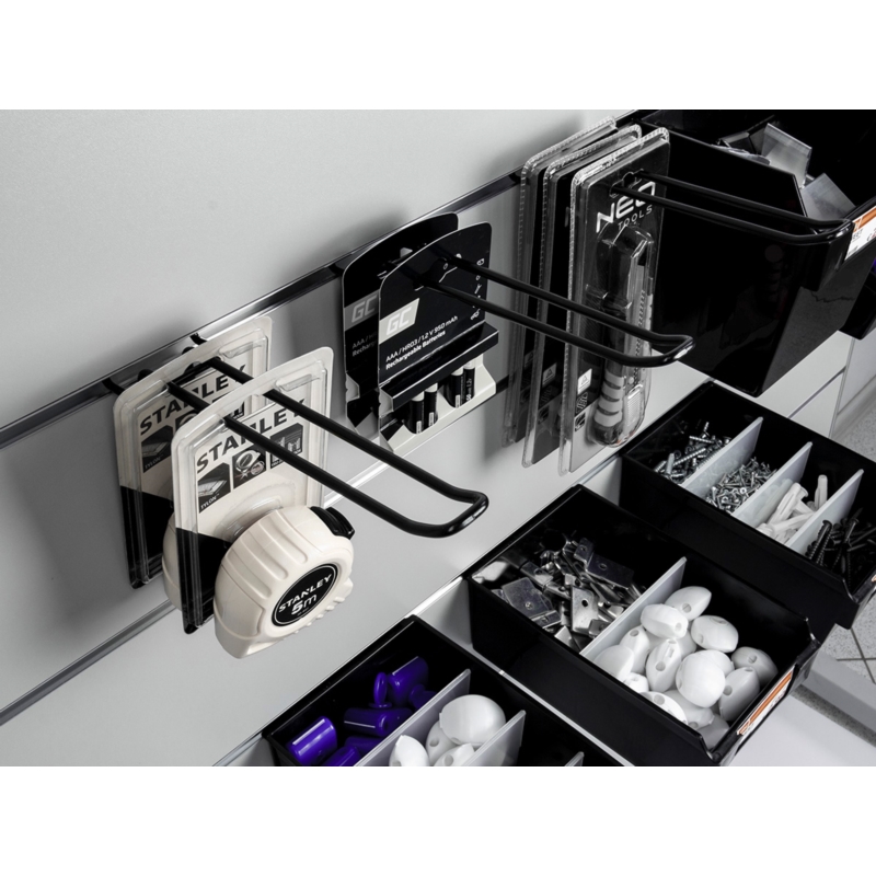 Spacewall-Ladenwände - Körbe und Behälter - Ladenbau