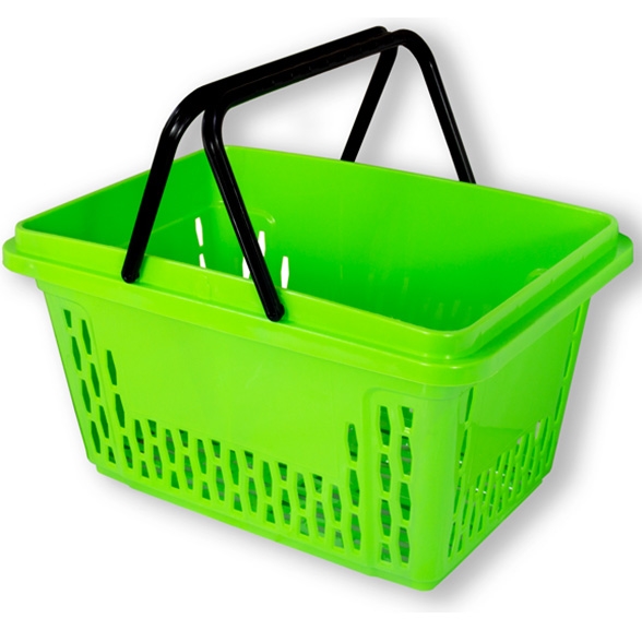 Körbe " Körbe in grün " Ladeneinrichtung