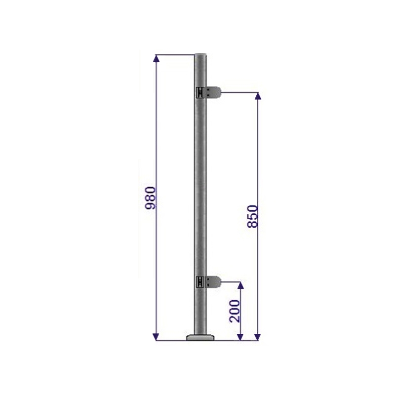 Eckpfosten mit vier Griffen 980mm