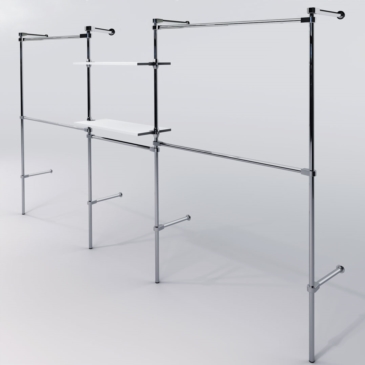 Kleiderbügel für Laden, Kleiderschrank, Regale, Stangen Chrom