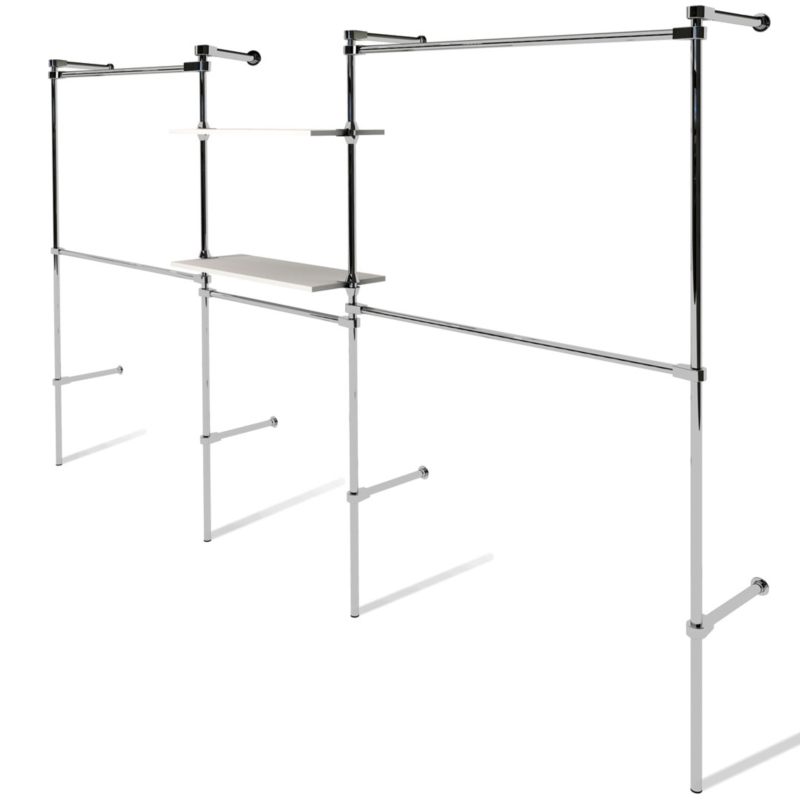 Kleiderbügel für Laden, Kleiderschrank, Regale, Stangen Chrom