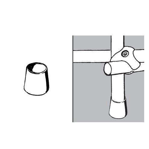 Rohr-Kugel-System " Fußstangen fi25 " Shop-Zubehör