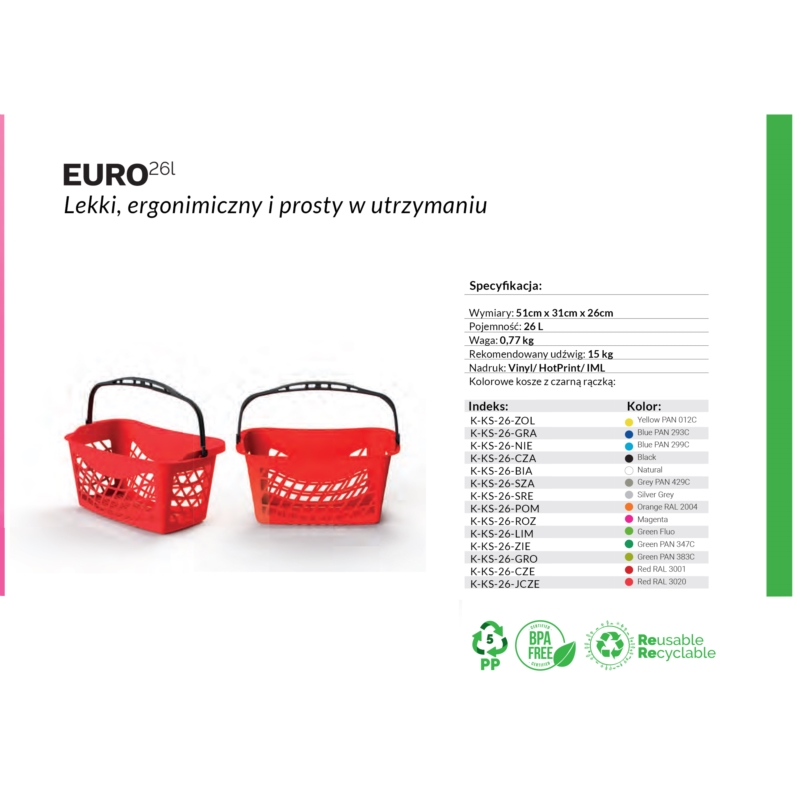 Einkaufskörbe 26l - Ladeneinrichtung Bialystok
