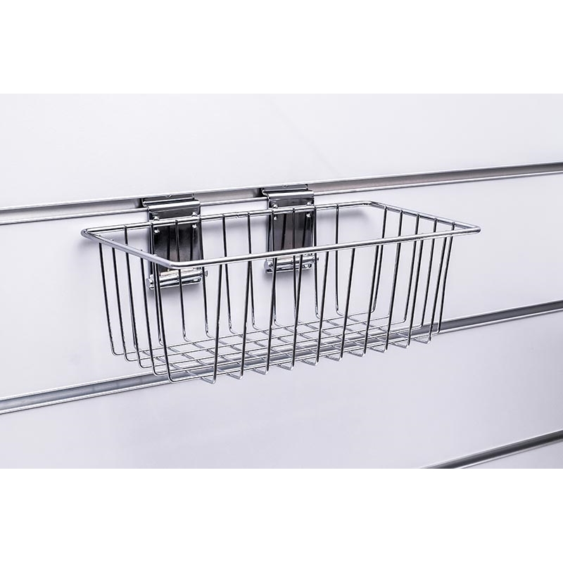 Spacewall-Ladenwände - Körbe und Behälter - Ladenbau