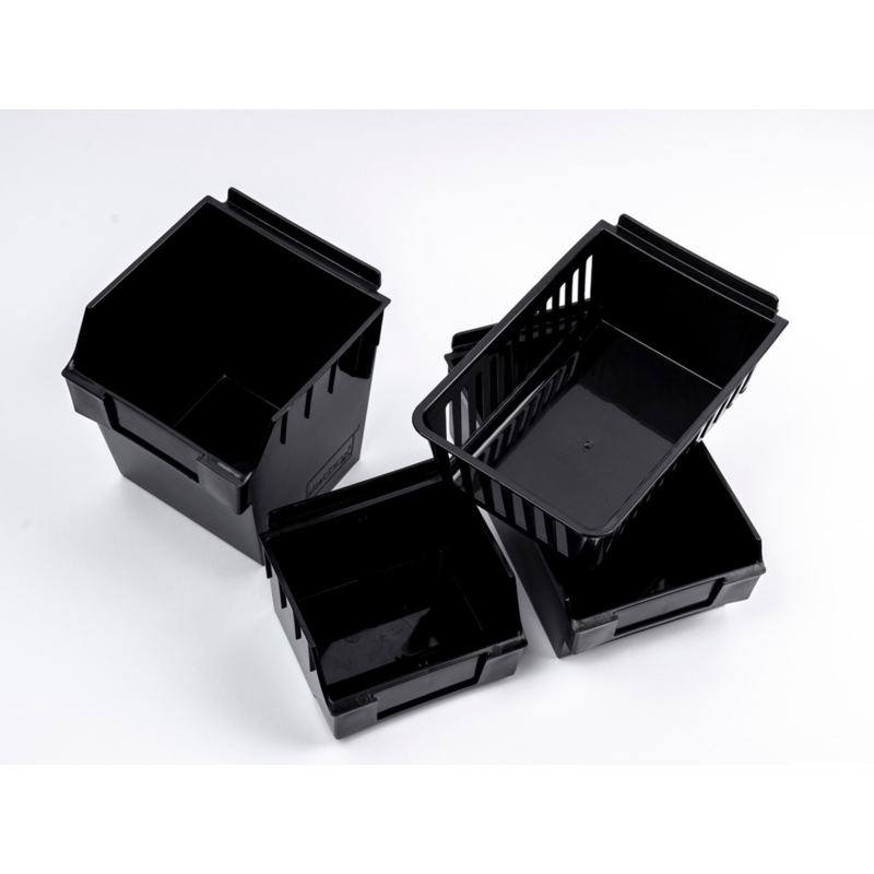 Spacewall-Ladenwände - Körbe und Behälter - Ladenbau