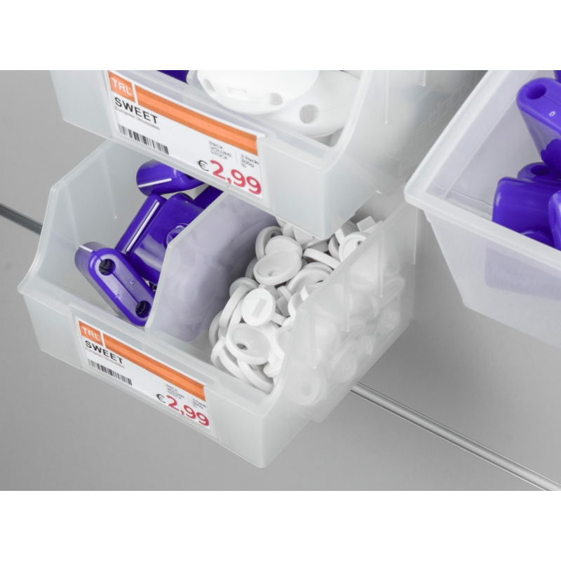 Spacewall-Ladenwände - Körbe und Behälter - Ladenbau