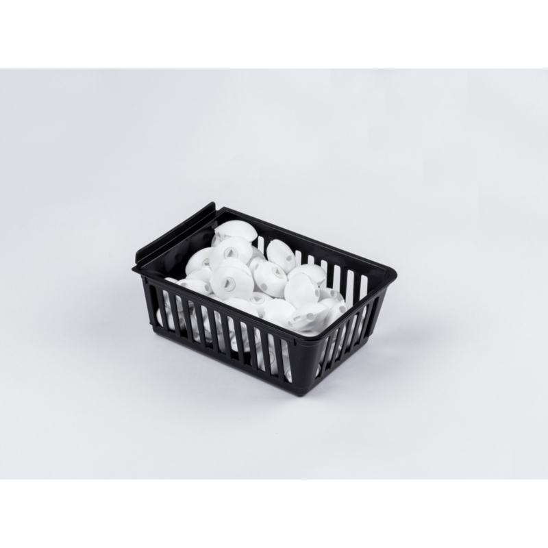 Spacewall-Ladenwände - Körbe und Behälter - Ladenbau