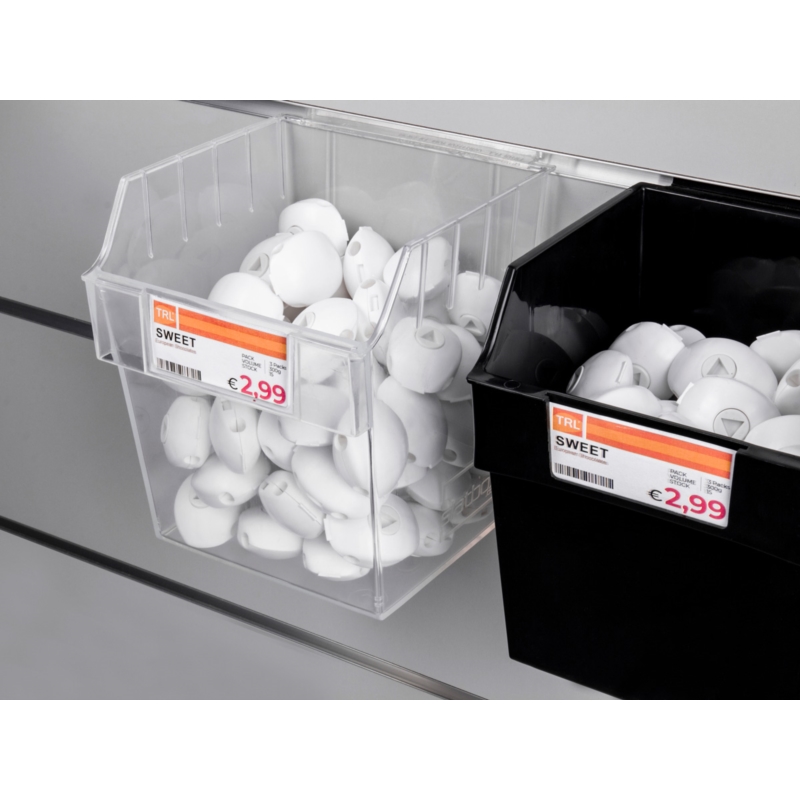 Spacewall-Ladenwände - Körbe und Behälter - Ladenbau