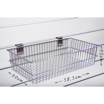 Spacewall-Ladenwände - Körbe und Behälter - Ladenbau