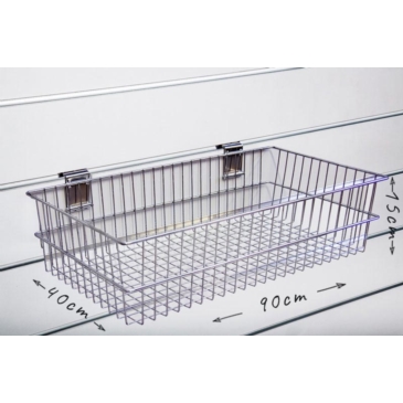 Spacewall-Ladenwände - Körbe und Behälter - Ladenbau