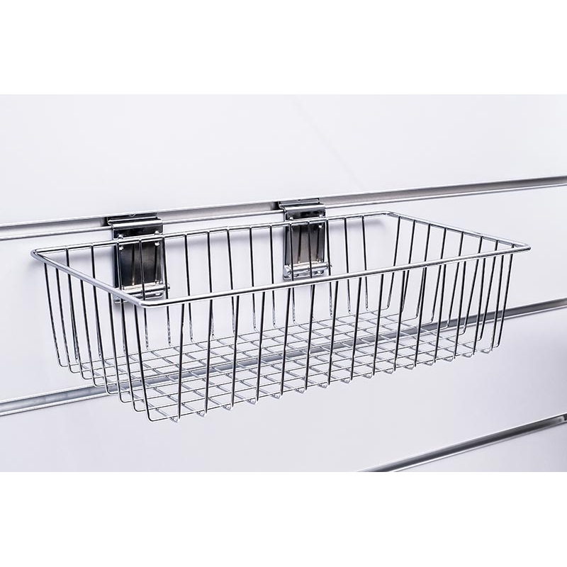 Spacewall-Ladenwände - Körbe und Behälter - Ladenbau