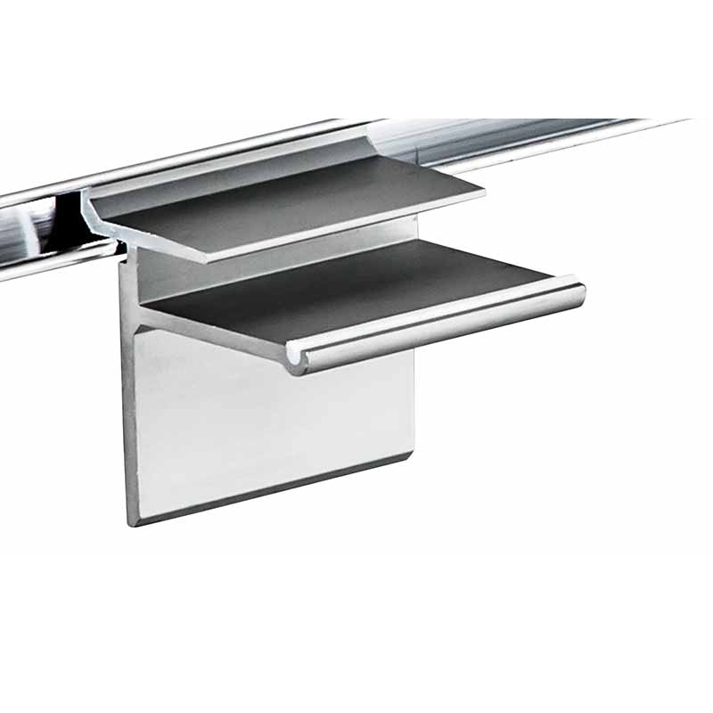 Wspornik półki szklanej 8mm, aluminium anoda