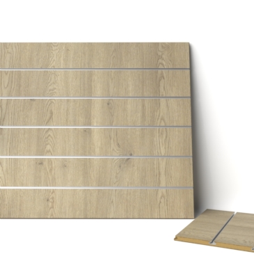 Slatwall 40x90cm, Dąb, wsuwki alu., czarne 15cm