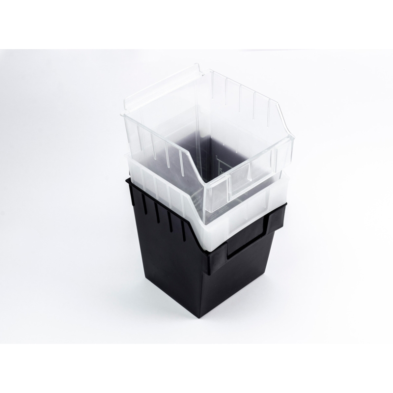 Pojemnik TOP wysoki 15x15x18cm bezbarwny mleczny