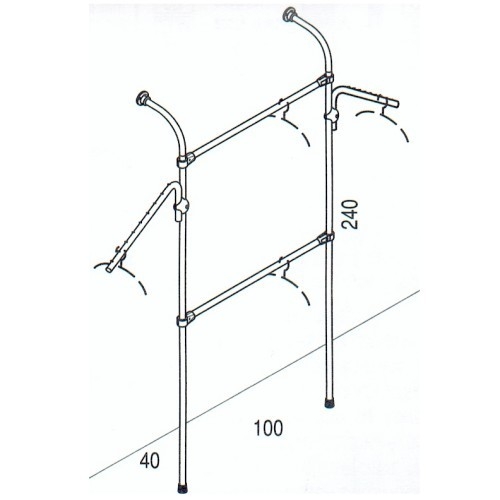 Złącze jednoramienne do rur fi 25mm, 90st, chrom