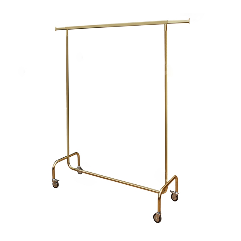 Stender sklepowy na kółkach 140-200cm złoty
